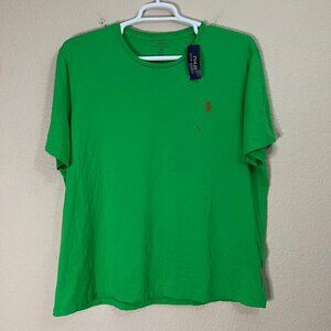 Polo Ralph Lauren NWT Size 2XL Men Green Custom Fit Shirt Logo